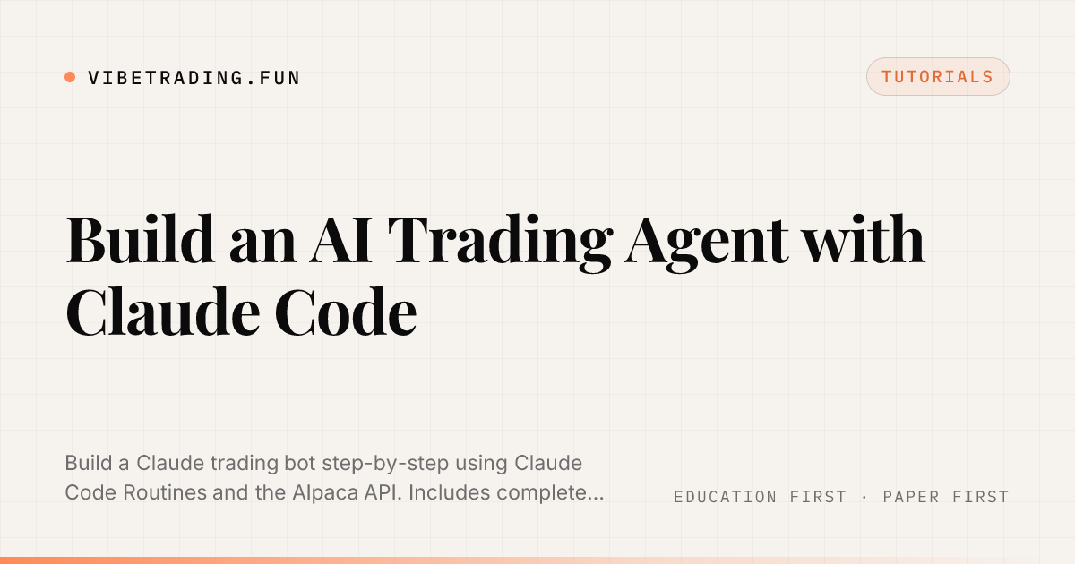 Build an AI Trading Agent with Claude Code