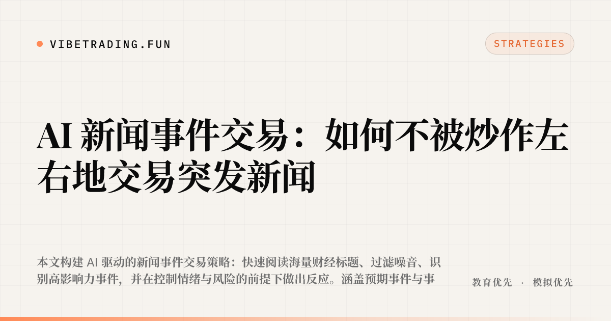AI 新闻事件交易:如何不被炒作左右地交易突发新闻
